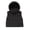Black, variant on Boys Girls Hooded Puffer Vest Lightweight Sleeveless Padded Down Waistcoat Winter Outdoor Kids Warm Comfy Jackets