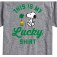 thumbnail image 3 of Peanuts - Snoopy and Woodstock Lucky Shirt - St Patrick's Day - Adult Short Sleeve Tee - Unisex Tshirt - Men's Tshirt, 3 of 6