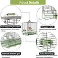 thumbnail image 2 of Portable Foldable Bird Cage for Smaller Birds | Durable Stainless Steel Travel Cage with Accessories, 2 of 3