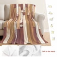 thumbnail image 5 of Brown Beige Blanket Soft Cozy Warm Throw Blanket for Couch, Plush Fuzzy Flannel Fleece Blankets for Sofa, Vintage Farmhouse Shabby Wooden Grain Bed Blankets Lightweight Gifts for Women, 50"x60", 5 of 9