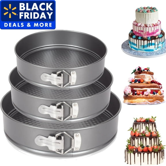 PinkSheep 9.4/10/11 Inch Non-stick Springform Cake Pans Set for Cheesecake Baking, Set of 3