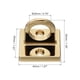 thumbnail image 2 of Ganchos en U de placa de ojo de Uxcell, ganchos de metal para techo, bucle de montaje en pared con tornillos, ganchos de anillo brillantes dorados, paquete de 2, 2 of 6