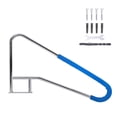 thumbnail image 2 of Inground Pool Handrail - 304 Stainless Steel, 385LBS Capacity, Rustproof Safety Rail with Non-Slip Blue Grip, Easy Install for Pool Steps - Bathroom Furniture Set, 55x32 Inch, 2 of 6