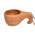 thumbnail image 2 of Cyber_Monday Deals! Byikun Portable Wooden Rubber Cup Log Color Natural Wood Coffee Tea Cup, 2 of 3