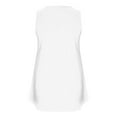 thumbnail image 5 of MESSUEN Ladies Sleeveless Tops Womens T Shirts Loose Fit Notch Neck Raglan Plus Size Summer Vest Loose Fit Round Neck Button Front Casual Top Women Casual Tops Women's Tops White S, 5 of 5