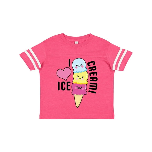 Inktastic I Love Ice Cream with Cute Ice Cream Cone Boys or Girls Toddler T-Shirt