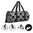 thumbnail image 5 of Fotbe White Sunflowers Pattern Foldable Sports Gym Bag with Wet Dry Pocket, Ultralight Travel Bag, Large Capacity Duffel Bag, Splash Proof Carry on Bag, Overnight Bag, Weekender Bag, 5 of 8