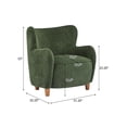 thumbnail image 3 of Christopher Knight Home Mid-Century Modern Velvet Wingback Accent Chair with Birch Legs, Olive Green, 3 of 9