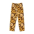 thumbnail image 6 of Uemuo Vintage Wood Grain Sunflower A Pattern Men's Wide Leg Palazzo Lounge Pants with Pockets Light Weight Loose Comfy Casual Pajama Pants-Large, 6 of 9