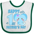 thumbnail image 3 of Inktastic Happy 1st Fathers Day with Elephant Girls Baby Bib, 3 of 4