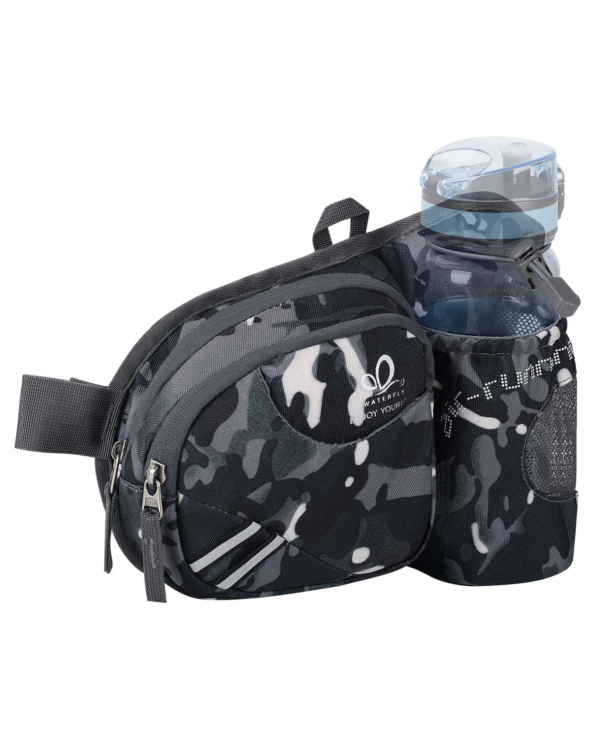 Riñonera Impermeable FGen De Gran Capacidad | 3 Compartimentos | Para Correr, Viajar, Camping Y Senderismo