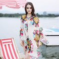 thumbnail image 3 of Cárdigan tipo kimono de playa de para mujer cubrir abierto espalda Crochet playa Kimono Cardigan estampado Floral Magideal Cárdigan tipo kimono de playa, 3 of 7