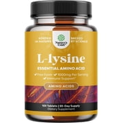 Nature’s Craft 1000mg L-Lysine Supplement for Eye Health and Immune Support, 100 Capsules