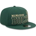 thumbnail image 3 of Men's New Era Hunter Green Milwaukee Bucks Gameday 9FIFTY Snapback Hat, 3 of 6