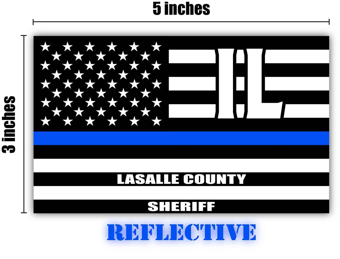 Sheriff 6pt Blue Line Star Police Law Enforcement Helmet Decal – 4 Pack For Wall Or Car