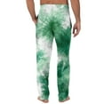 thumbnail image 5 of GrmtClth Mens Pajama Pants Lightweight Tie-Dye Print Bottoms Stylish Elastic Waist Lounge Pants Comfort&soft Sleep Pants with Pockets and Button Fly Green XXXL, 5 of 8