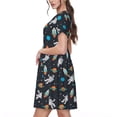 thumbnail image 2 of Vsdgher Robes Midi Maxi Décontractées d'Été 2025 pour Femmes, Légères, Manches Courtes, Col Rond, Robe de Plage, 2 of 6