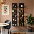 thumbnail image 4 of 5 Tier Wall Shelves with Light, Vertical Column Shelf Floating Storage Home Decor Organizer Tall Tower Design Utility Shelf (Black), 4 of 8