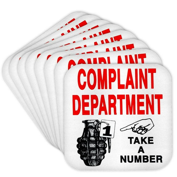 3drose, Complaint Department., Set of 8 Coasters - Cork