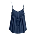 thumbnail image 5 of QIUOMBBP Backless Tops for Women Summer Casual Sleeveless Tie Open Back Spaghetti Strap Tanks Y2k Going Out Cami Tank Top Beach Clothes, Navy, S, 5 of 6