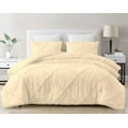thumbnail image 2 of DNG Creations 3 Piece Diamond Ruffle Comforter 100% Egyptian Cotton, 800TC - Solid Ivory Colour - Super Soft 550 GSM All Season ( Oversized Queen - Size ), 2 of 6