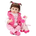 thumbnail image 1 of Muñeca Bebé Reborn Aori Vinilo Suave Cuerpo Completo 22pulg con Erizo de Felpa y Accesorios Niña Rosa, 1 of 2