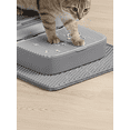 thumbnail image 5 of LEDREM Stainless Steel Cat Litter Box with Flip Lid and Litter Catcher, 2-Door Enclosed Litter Box for Cats up to 33 lb, Dove Gray, 5 of 6