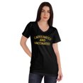 thumbnail image 1 of Inkmeso Caffeinated & Vaccinated Funny Pro-Vaccine Womens Top Cotton T-shirt, 1 of 9