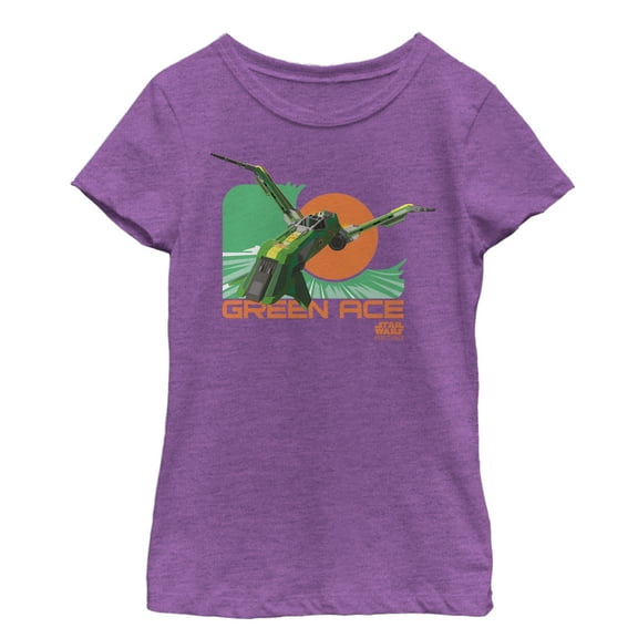 Girl's Star Wars Resistance Ace Flight  Graphic Tee Purple Berry Medium