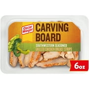 Oscar Mayer Carving Board Southwestern Seasoned Grilled Chicken Breast Strips Lunch Meat, 6 oz Tray