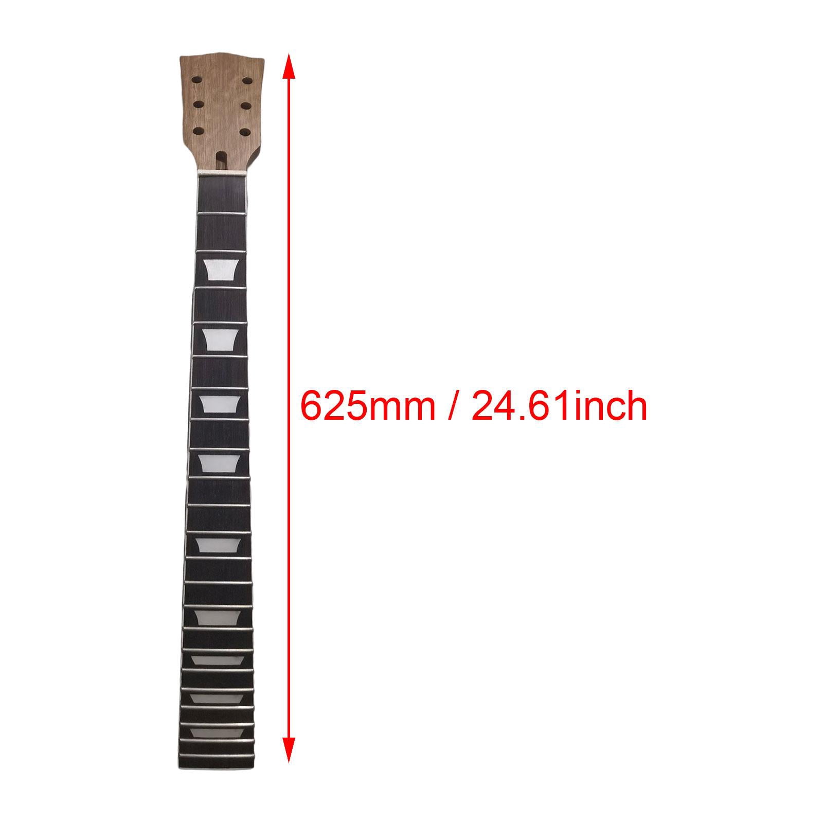 LeeQinersw Unfinished Electric Guitar Neck DIY for LP Guitars Parts Replace 22 Frets, Tilted Fret Ends and Rolled of Guitar Neck Give smooth