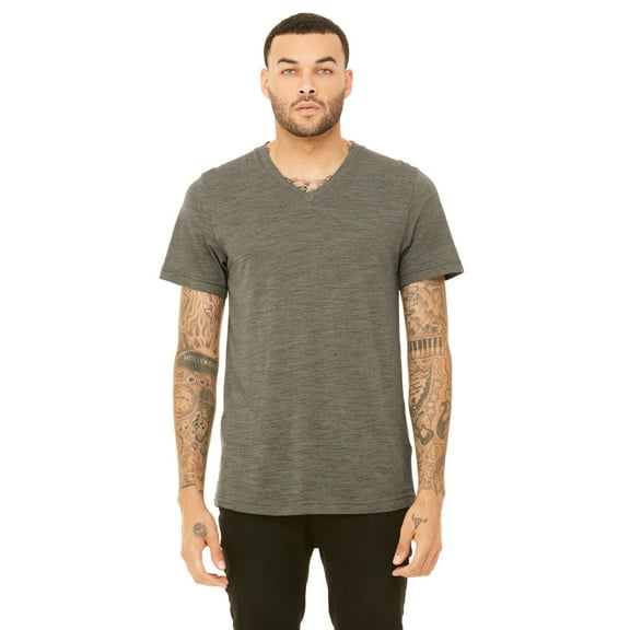 Bella Canvas 3655C Unisex Textured Jersey V-Neck T-Shirt