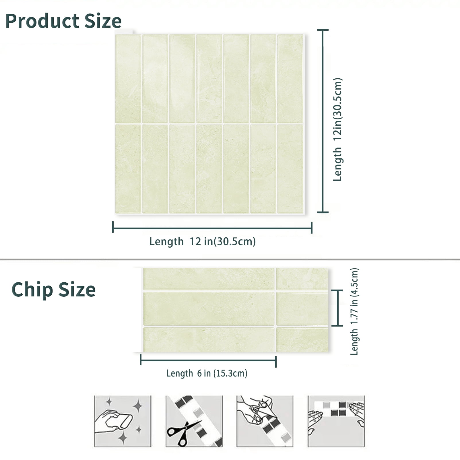 DEWOO 10 Sheet Peel and Stick Backsplash Tile,3D Self Adhesive Wall Tiles Stick on Backsplash for Kitchen,Bathroom,Camper (12"×12",Beige)