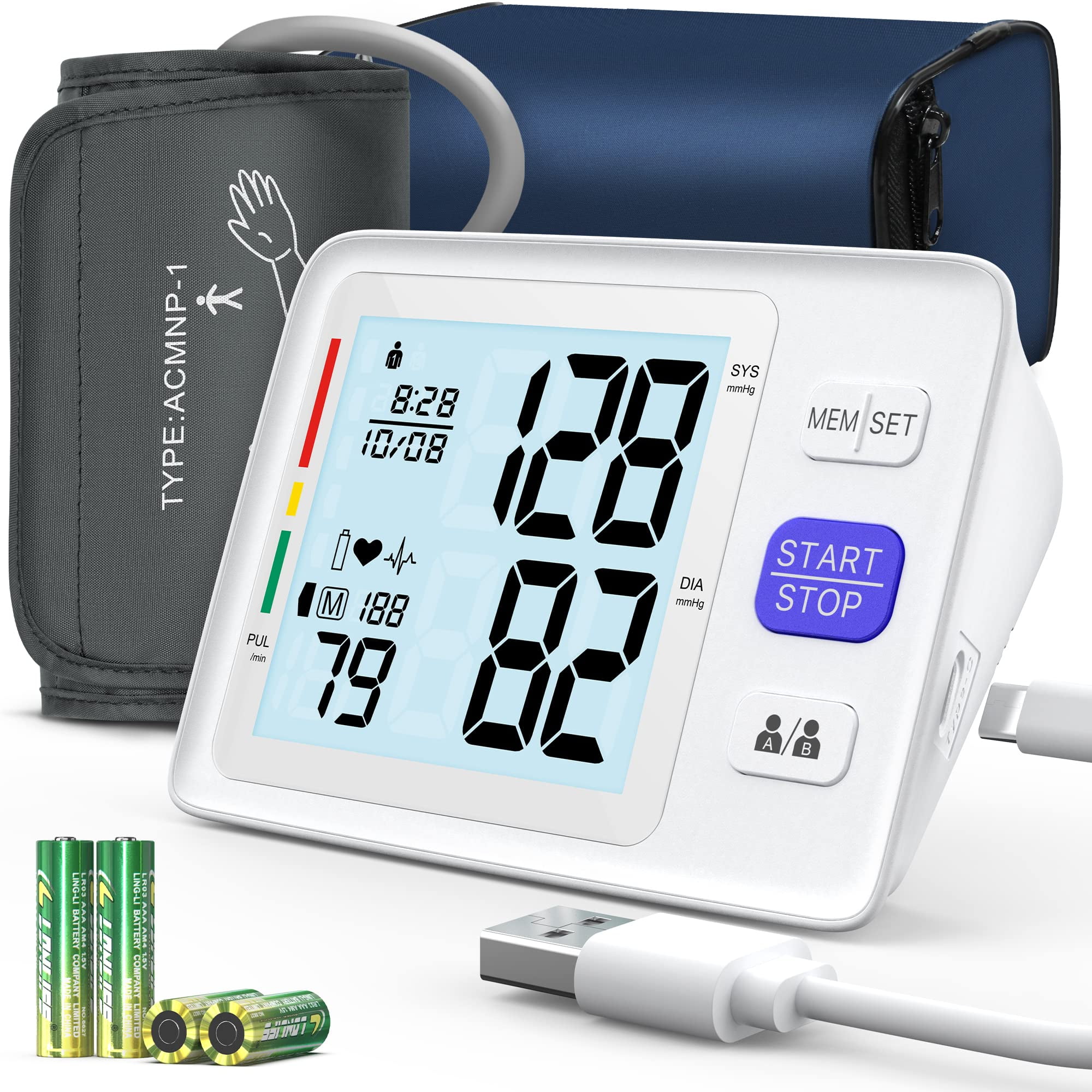 Blood Pressure Monitor Upper Arm with Large Cuff 9"17", Automatic