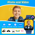 thumbnail image 4 of Vakzovy Kids Smart Watch for Boys 4-12 Years Old Birthday Gift, Vakzovy Waterproof Educationals Smart Watch, Dual Camera, 24 Puzzle Games,Music Player, Toddler Watch Learning Toys(Blue), 4 of 7