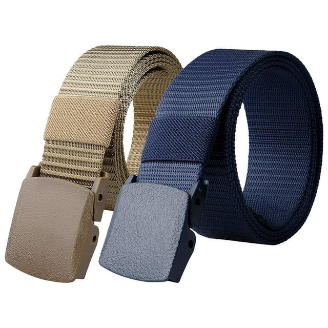 Cinturones tácticos para hombre, cinturón de nailon, hebilla de seguridad YKK de plástico, no metálica, cinturón táctico militar de liberación rápida para pantalones casuales, pantalones tácticos,