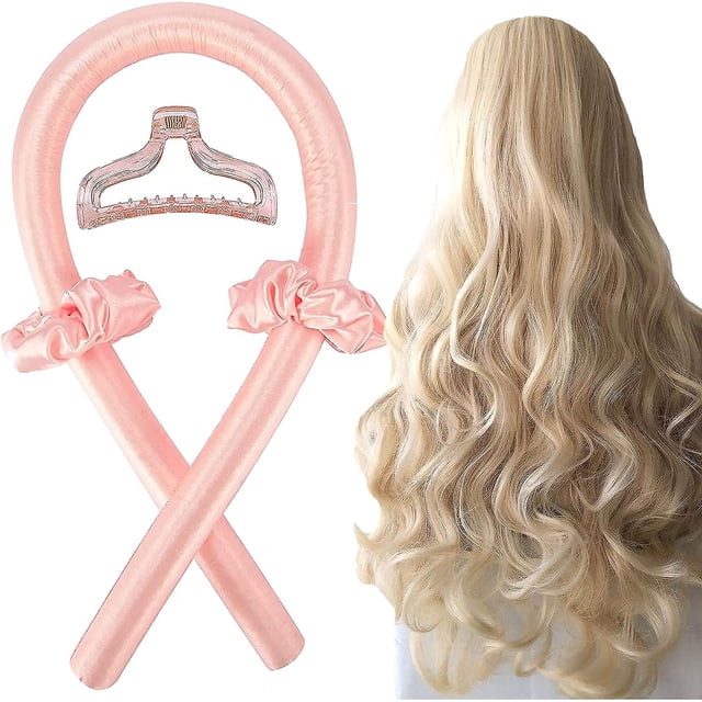 Diadema para rizos sin calor WEIHJMXG Kit perezoso rosa