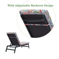 thumbnail image 4 of 2PCS Set Outdoor Chaise Lounge Cushions, Patio Lounge Chair Cushions with Fixed Straps On Both Side, Replacement Patio Funiture Seat Cushion Outside Chair Cushions, Flower, 4 of 8
