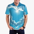 thumbnail image 2 of Cauagu Heart Shaped Cloud Print Men's Polo Shirts, Short-Sleeve Polo Shirts for Men Performance Golf Shirt Athletic Casual Collared T-Shirt-3X-Large, 2 of 8