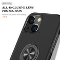 thumbnail image 3 of Allytech Hybrid Case for iPhone 15 Plus with 360° Rotatable Ring Kickstand, Soft TPU + Rugged PC, Screen Lens Protection Shockproof Anti-Fall Magnetic Car Mount Back Case - Black, 3 of 7