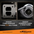 thumbnail image 2 of Maxpeedingrods GT45 T4 Turbine.66 A/R Com 1.05 A/R Turbo à Bande en V Turbocompresseur 600+HP 8psi, 2 of 6