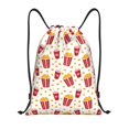 thumbnail image 1 of Xecao Popcorn Pattern Sports Drawstring Backpack - String Swim Gym Bag with Wet Proof Pocket for Women&Men-Medium, 1 of 6