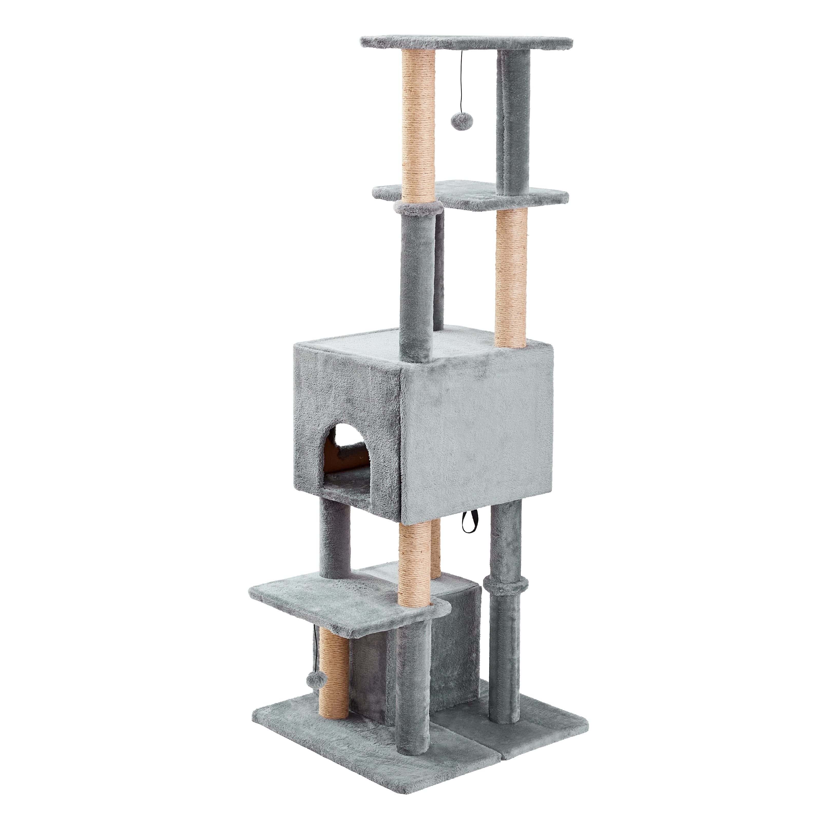 Two by Two Decatur - Gray Scratching Post Cat Furniture - 67 in. Tall