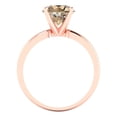 thumbnail image 4 of 2 ct Round Cut Yellow Moissanite Solitaire 18K Rose Gold Womens Engagement Ring, 4 of 5