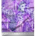 thumbnail image 1 of Soimoi Polyester Crepe Fabric Egg,Leaves & Floral Artistic Print Fabric by Yard 42 Inch Wide, 1 of 1