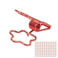 thumbnail image 4 of Pinces à Relier, Forme de Fleur 100 Pcs Mini Trombones en Métal pour Vêtements pour Documents Noir, Rouge, 4 of 8