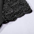 thumbnail image 5 of OSOLU Solid Color Women V-Neck Lace Trim T-Shirt Short Sleeve Tshirts Tee Blouse Casual Tops For Summer Fall Fashion Fashionable Dailywear, 5 of 8