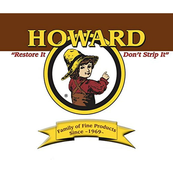HOWARD Feed n Wax Wood & Conditioner Beeswax Polish, Orange, 16 Fl Oz, Pack of 2