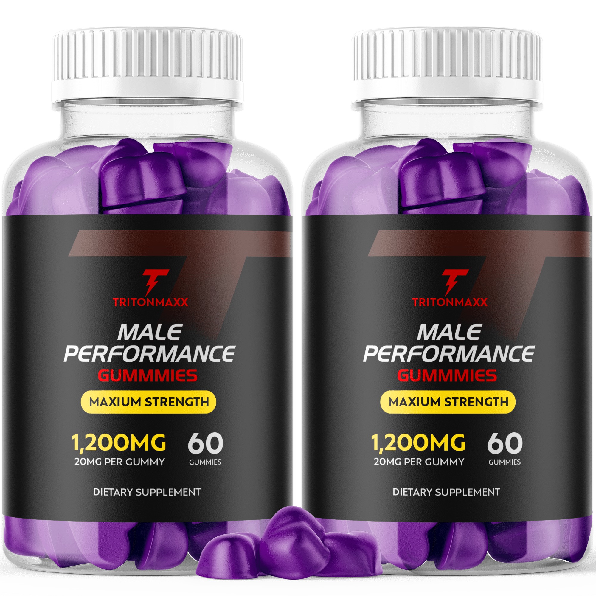 Triton Maxx Gummies for Men Maximum Strength Vitamin Supplement 120 Gummies
