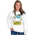 thumbnail image 4 of Saint Paddys Lucky Tootsie Pop Owl Unisex Plus Size Sweatshirt Brisco Brands 3X, 4 of 5